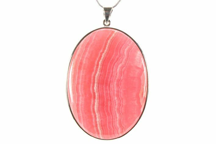 Large, Rhodochrosite Pendant (Necklace) - Sterling Silver #278472